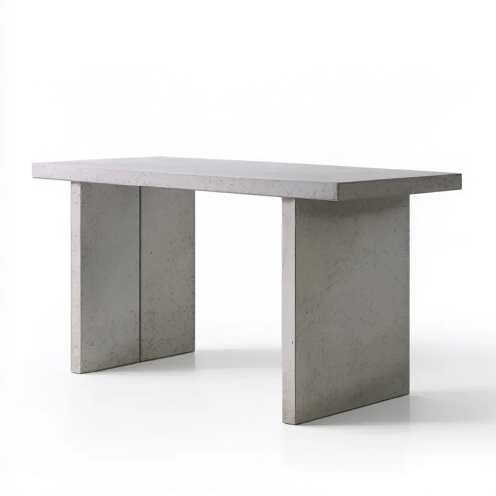 Prostokątny stół 140 x 80 x 75 cm z MDF w dekorze białego marmuru