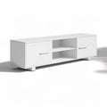 Biała szafka RTV z płyty laminowanej 120 x 40 x 40 cm